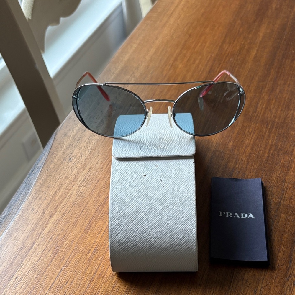 Prada Silver and Pink Women's Sunglasses